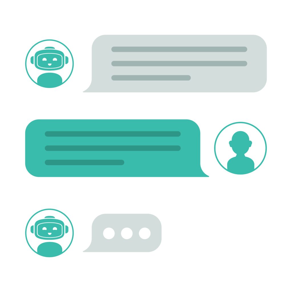 Exemplo de atuação de um chatbot em contato com um cliente